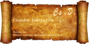 Csonka Daniella névjegykártya